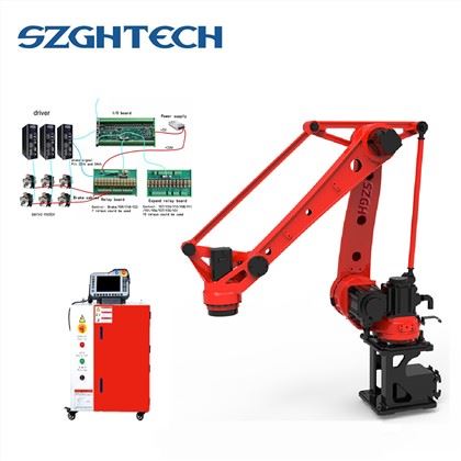 SAFE AND RELIABLE : 
SZGH robot arm is equipped with photoelectric safety protection measures.When foreign objects enter the work area, it can automatically alarm and suspend work to avoid accidental injuries.